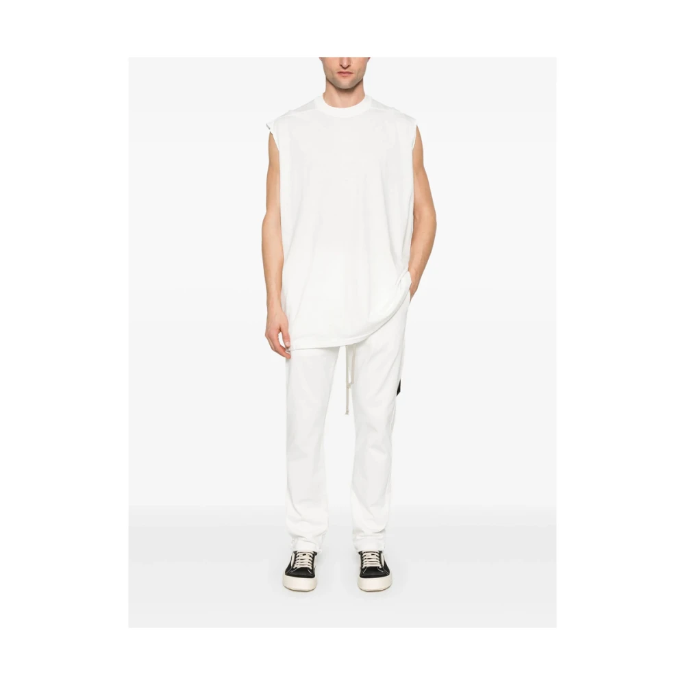 Rick Owens Donkere Schaduw Mouwloos Crew Neck T-shirt White Heren