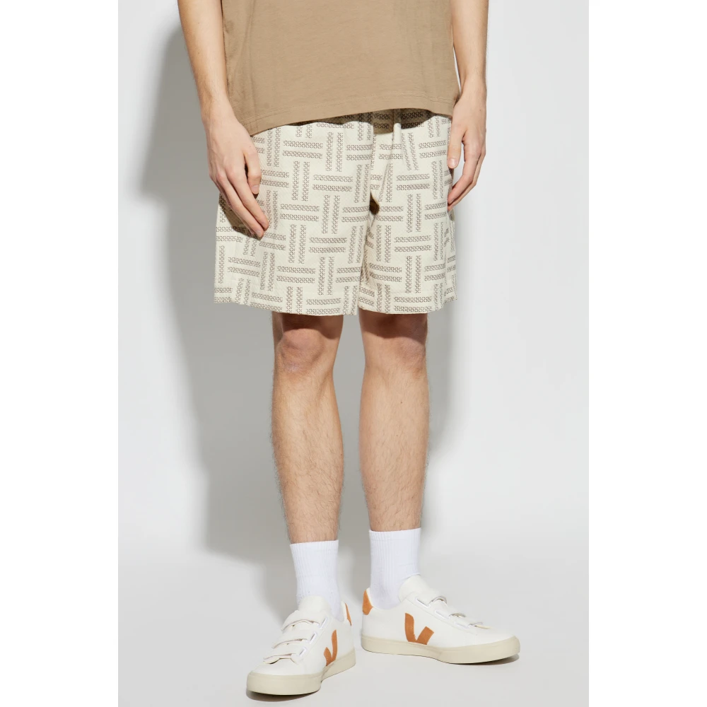 Kenzo Katoenen shorts Beige Heren