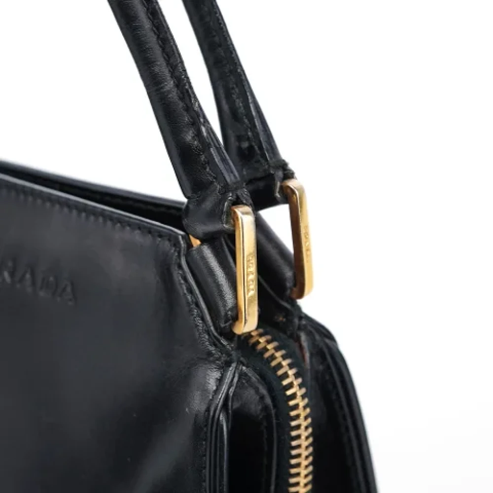 Prada Vintage Pre-owned Leather handbags Black Dames