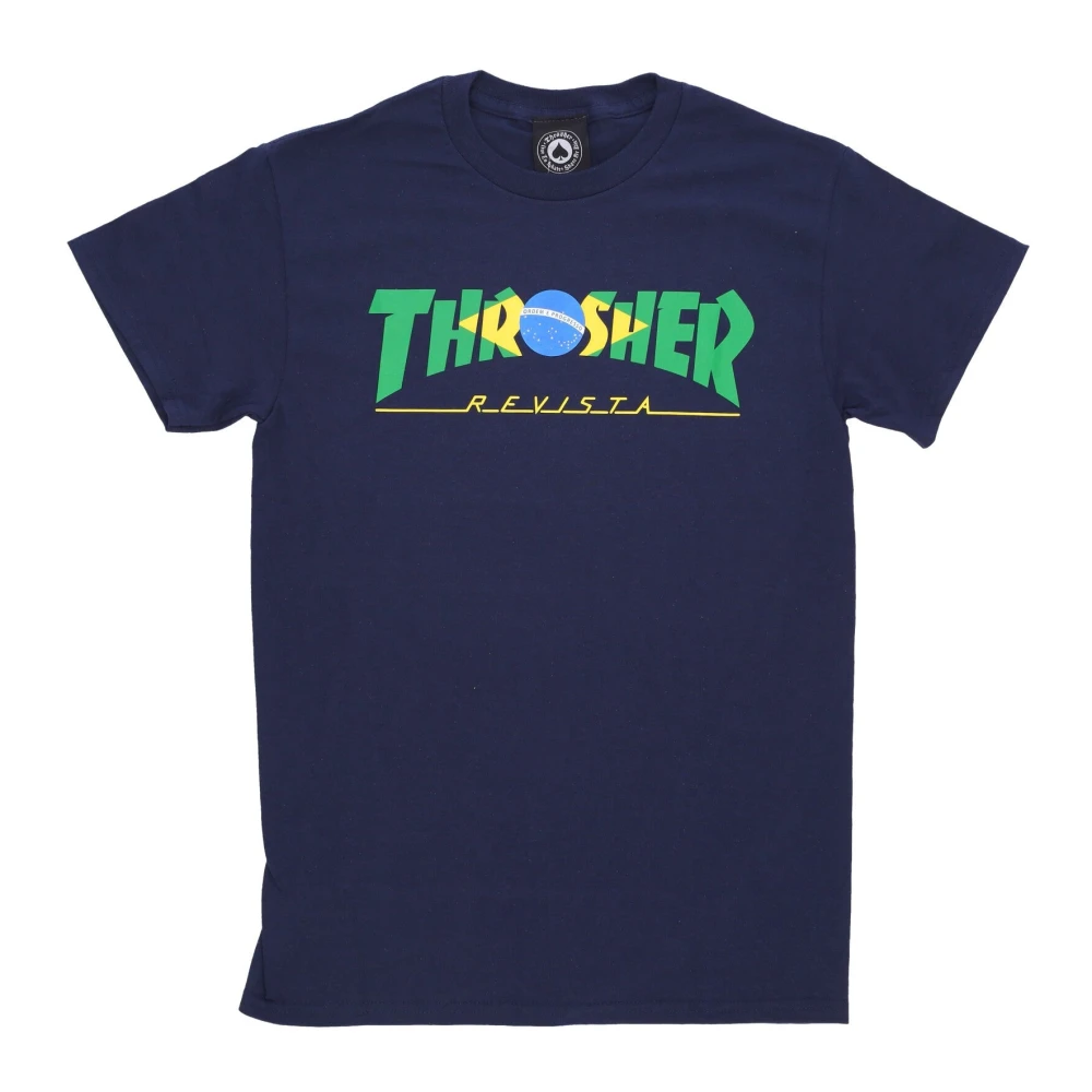 Thrasher Brazilië Navy Tee Heren T-shirt Blue Heren