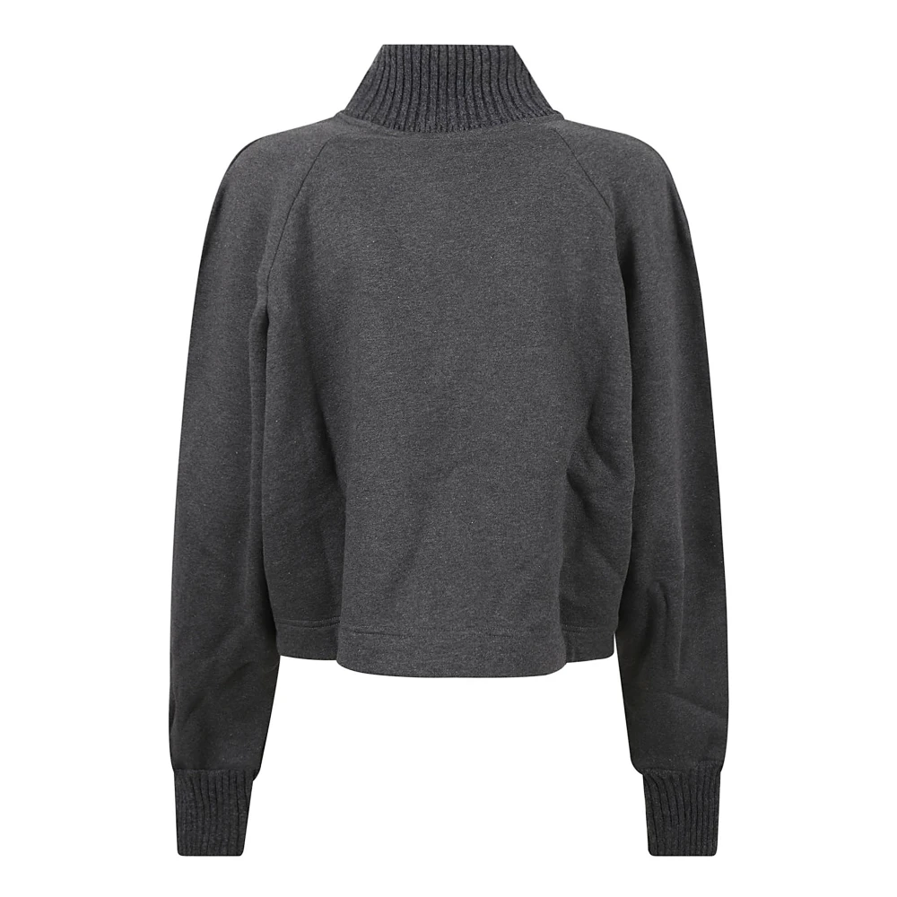 Patou Gebreide Kraag Sweater Gray Dames
