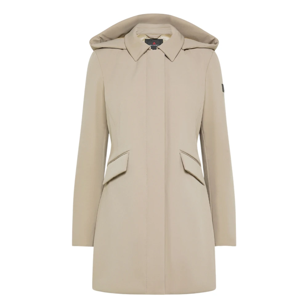 Peuterey Women's Beige Modern Parka With Integrated Hood - Parkas - M - Coats
