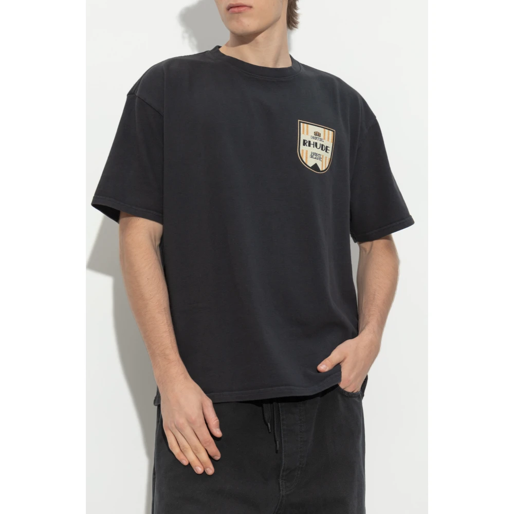 Rhude Katoenen t-shirt Black Heren