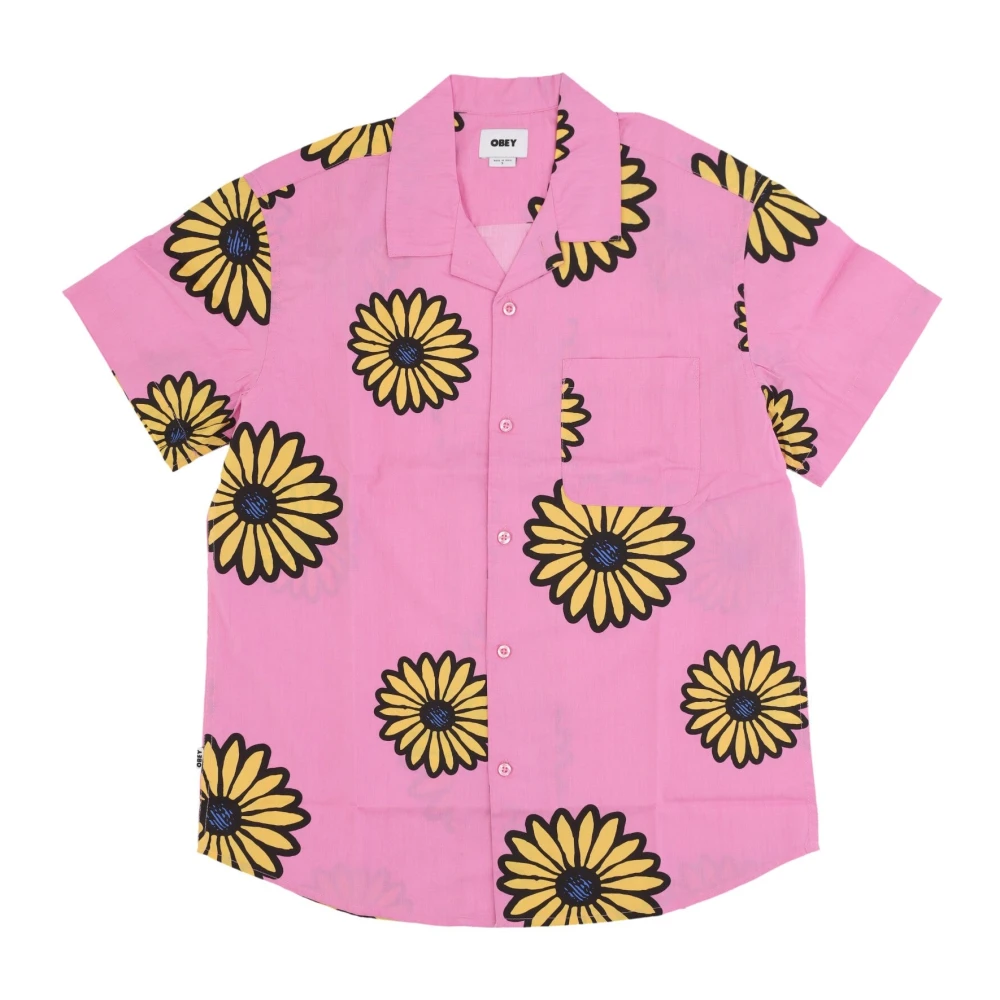 Obey Bloemenprint korte mouw overhemd Multicolor Heren