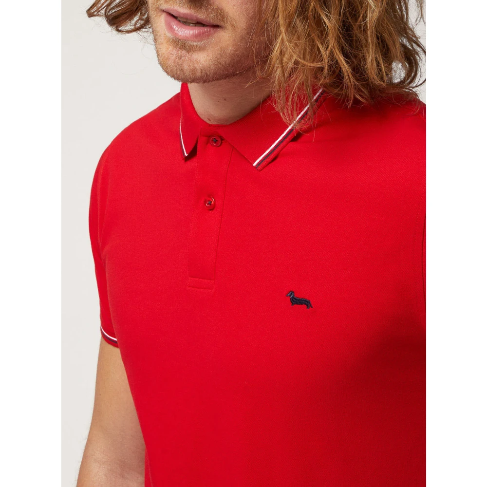 Harmont & Blaine Rode Katoenen Poloshirt voor Mannen Red Heren