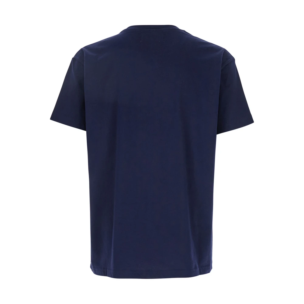 Vivienne Westwood Blauw Crewneck T-shirt met Orb Logo Blue Heren