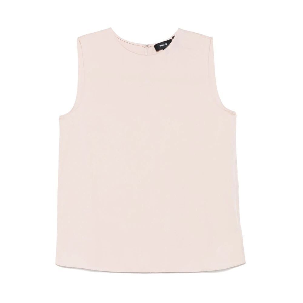 Blush Pink Keyhole Sleeveless Top