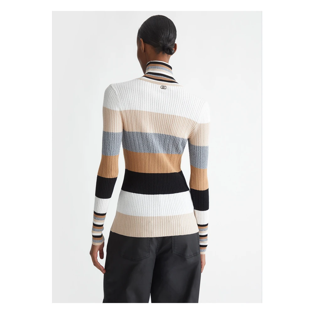 Liu Jo Gestreepte Dolcevita Trui Multicolor Dames