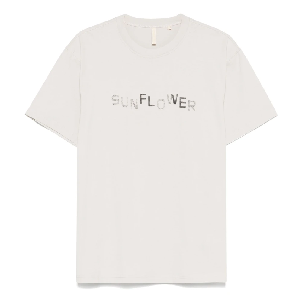 Sunflower Lichtgrijs Logo T-shirt Gray Heren