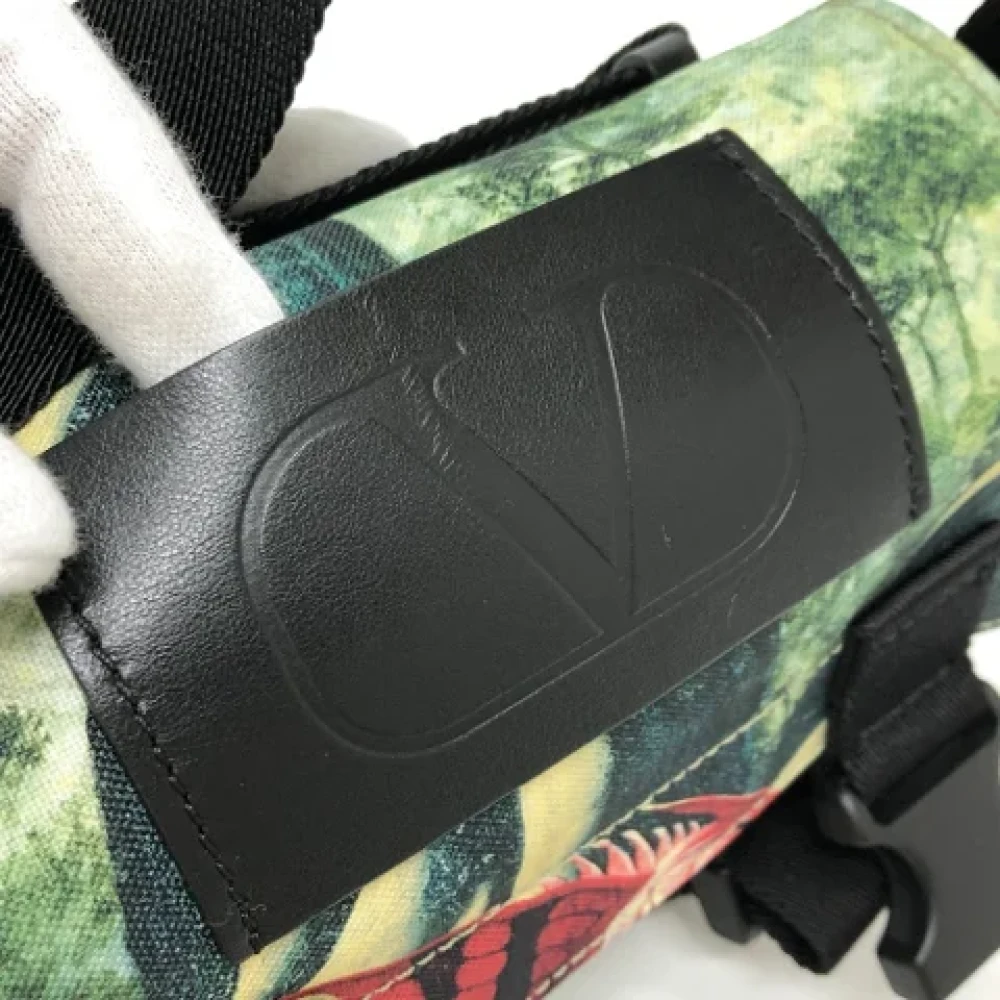 Valentino Vintage Pre-owned Fabric shoulder-bags Green Dames