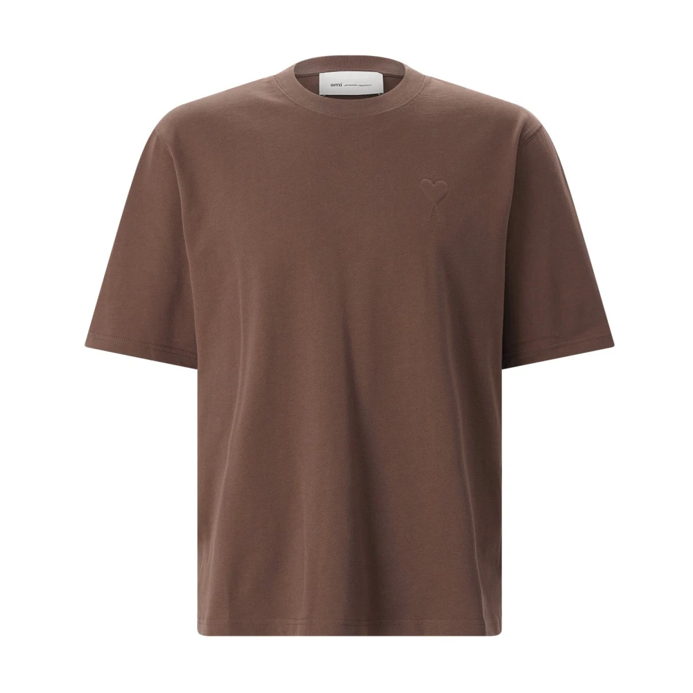 Ami Paris Uomo Marrone Top, Xl, New,
