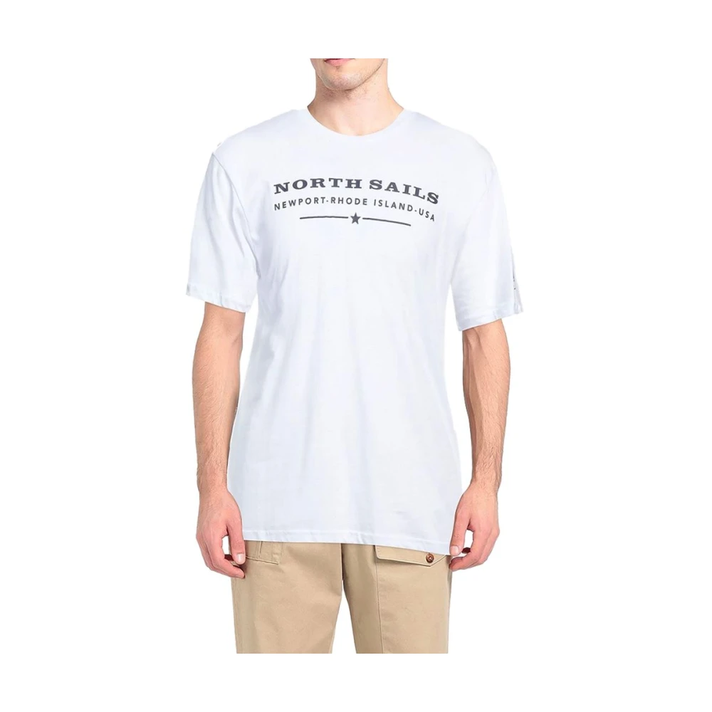 North Sails Elegant wit katoenen T-shirt White Heren