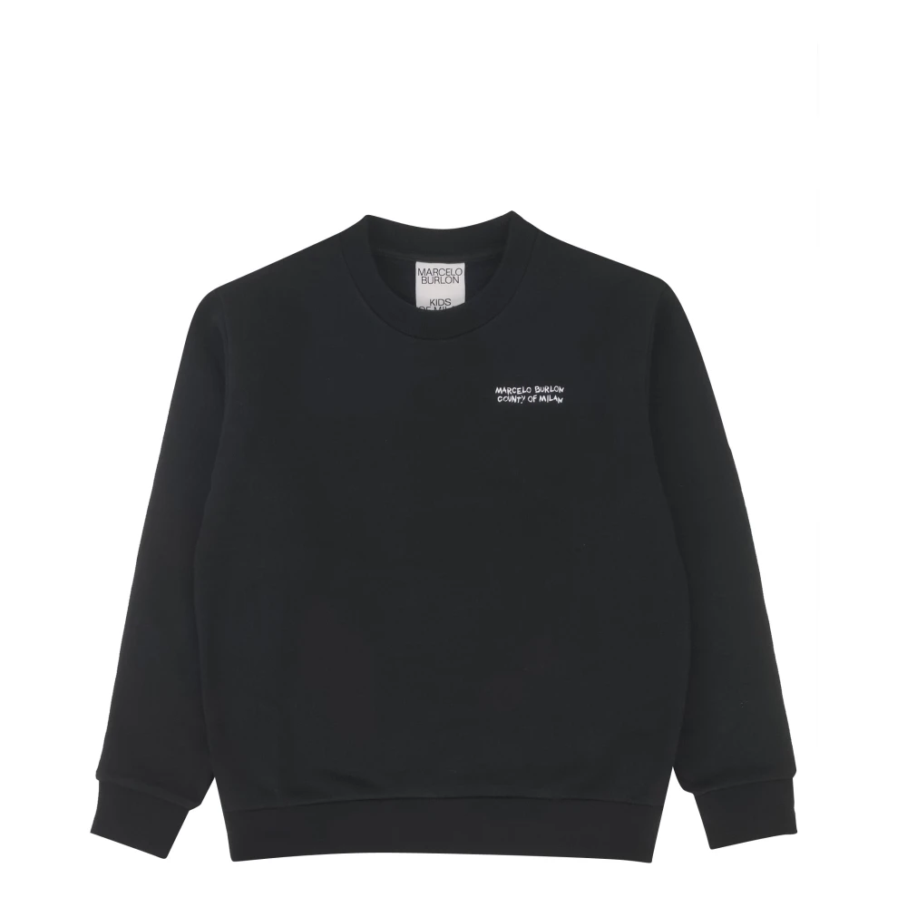 Marcelo Burlon Boys Black Sweatshirt - Kids Sweatshirts - 12 Y - Kids