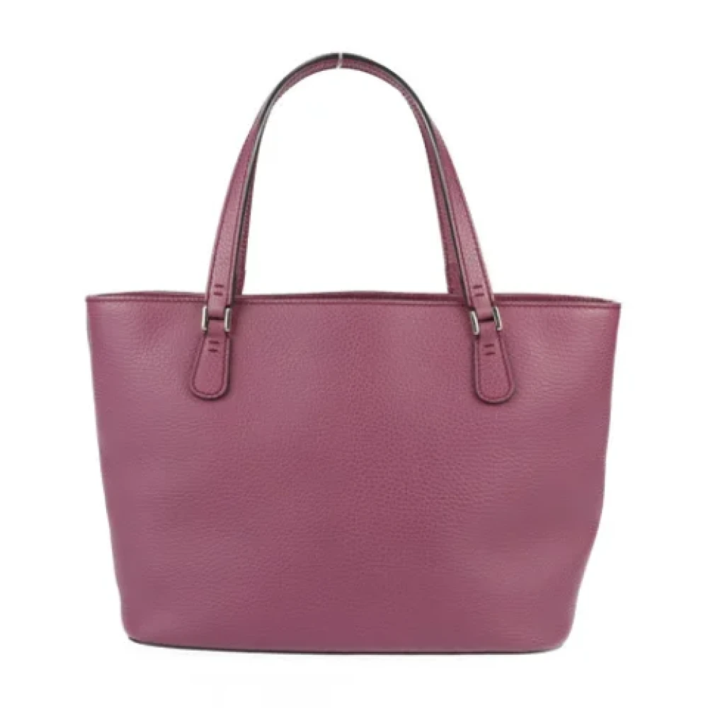 Gucci Vintage Pre-owned Leather gucci-bags Purple Dames