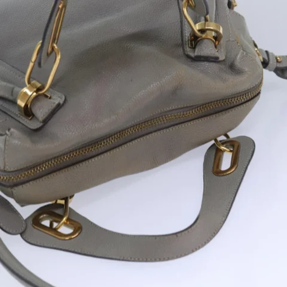 Chloé Pre-owned Leather handbags Gray Dames