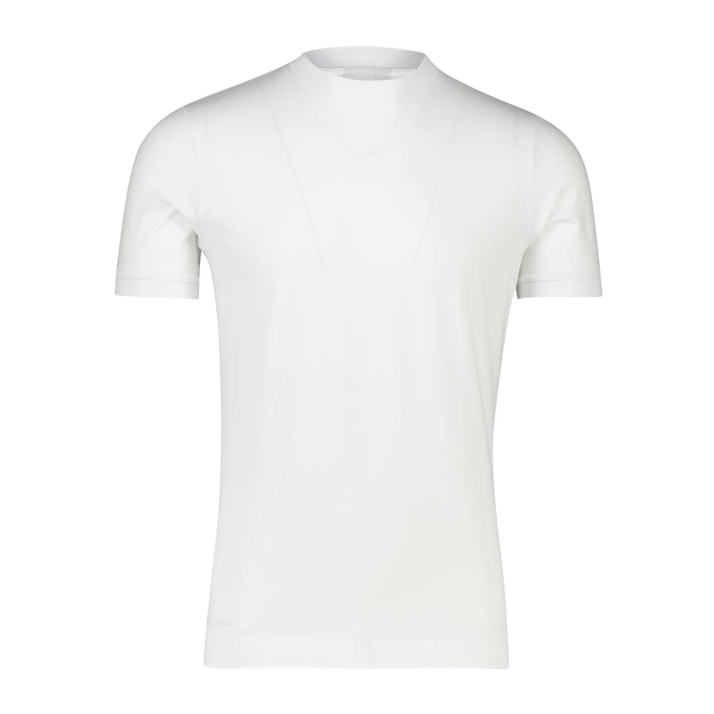 Cavallaro Wit T-shirt met ronde hals White Heren