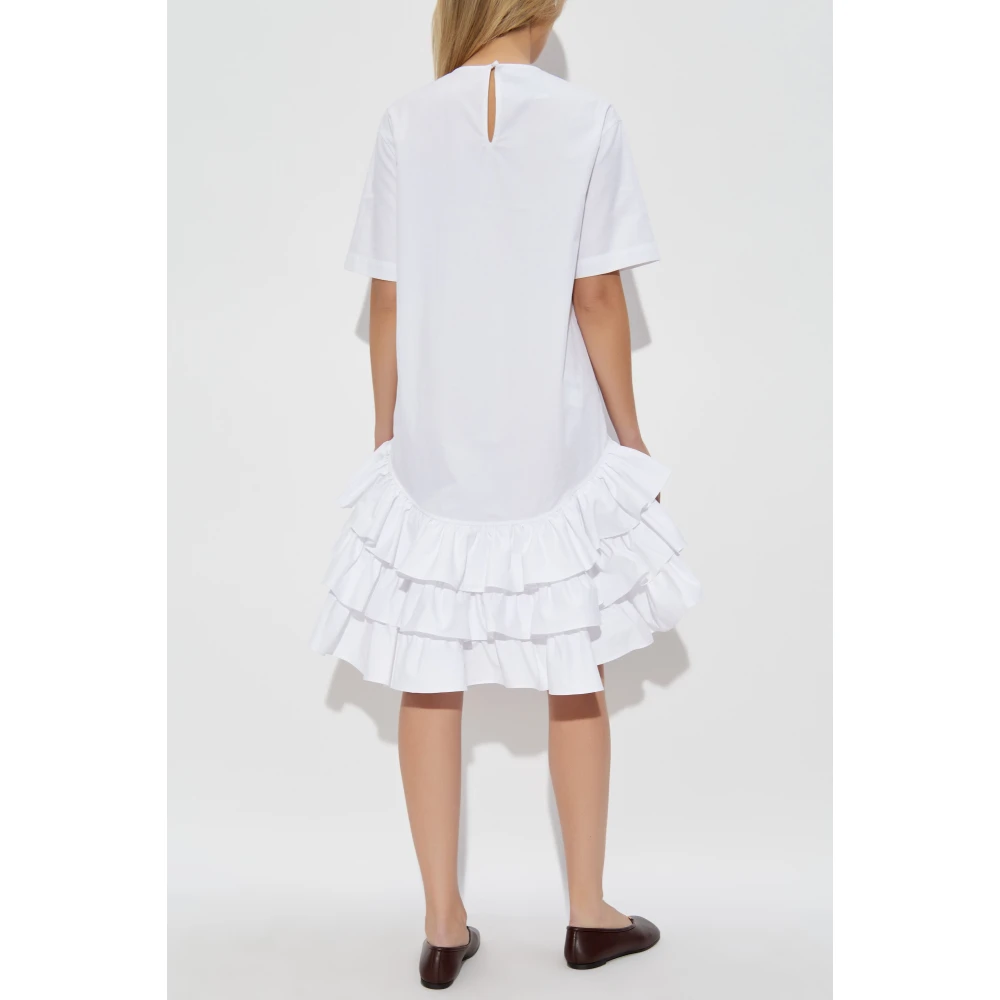 Moschino Asymmetrische jurk met ruches White Dames