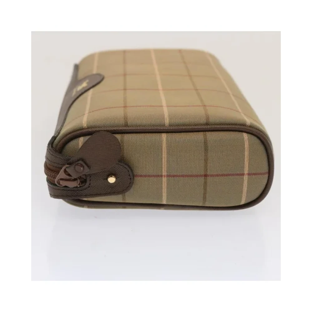 Burberry Vintage Pre-owned Canvas clutches Beige Dames