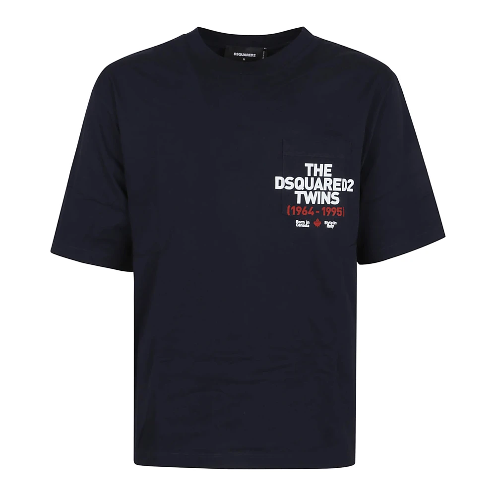 Dsquared2 Blauw T-shirt voor mannen Blue Heren