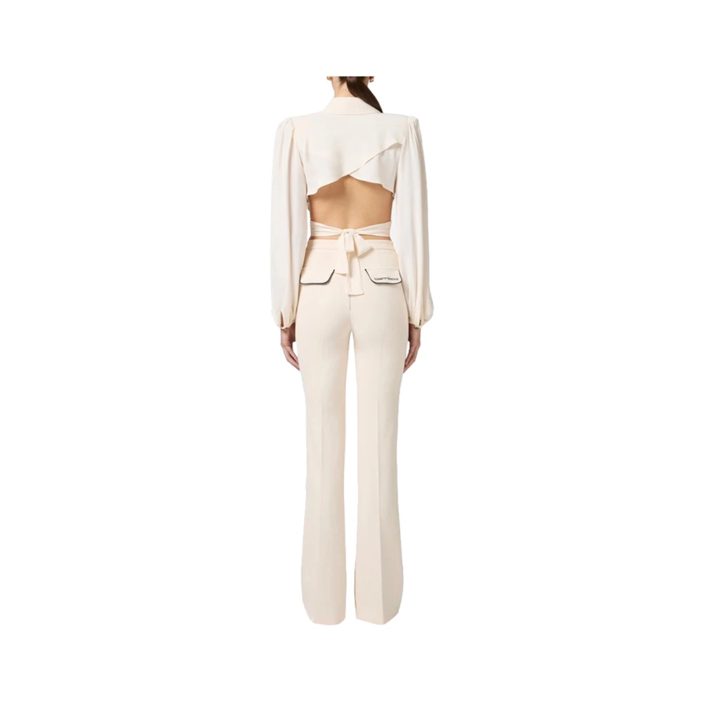 Elisabetta Franchi Kleurrijke stijlvolle broek voor vrouwen White Dames