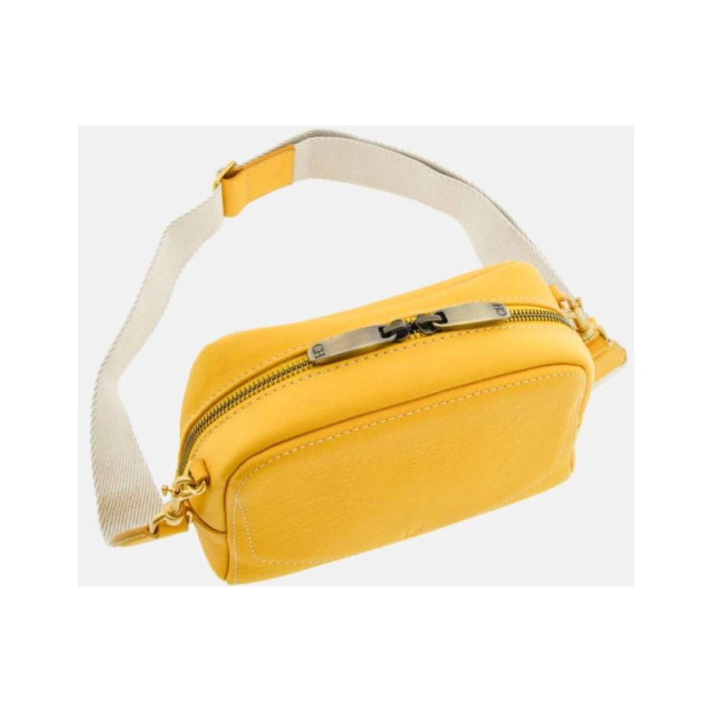 Carolina Herrera Crossbody tas met Blazon stiksels Yellow Dames