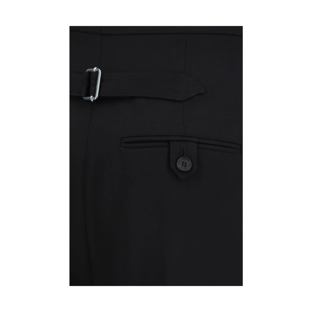 alexander mcqueen Wijde Pijp Wollen Broek Black Dames