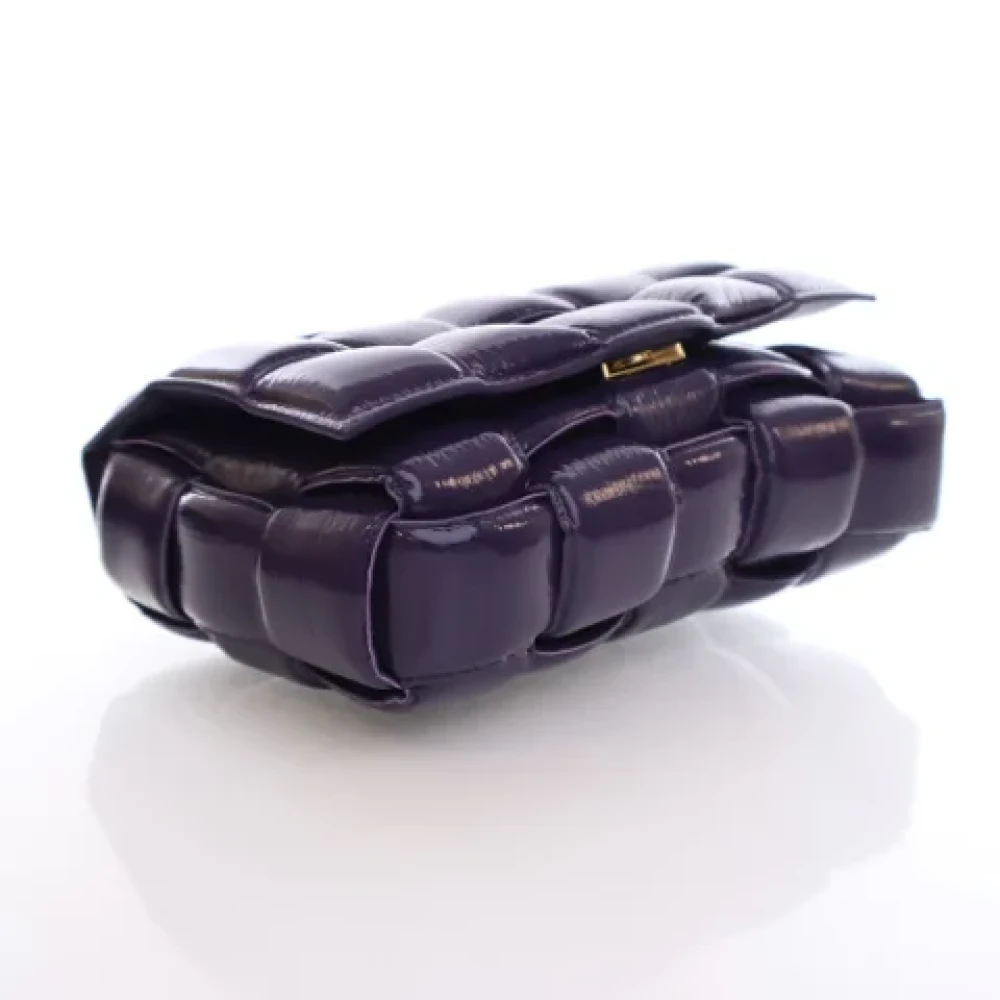 Bottega Veneta Vintage Pre-owned Leather shoulder-bags Purple Dames