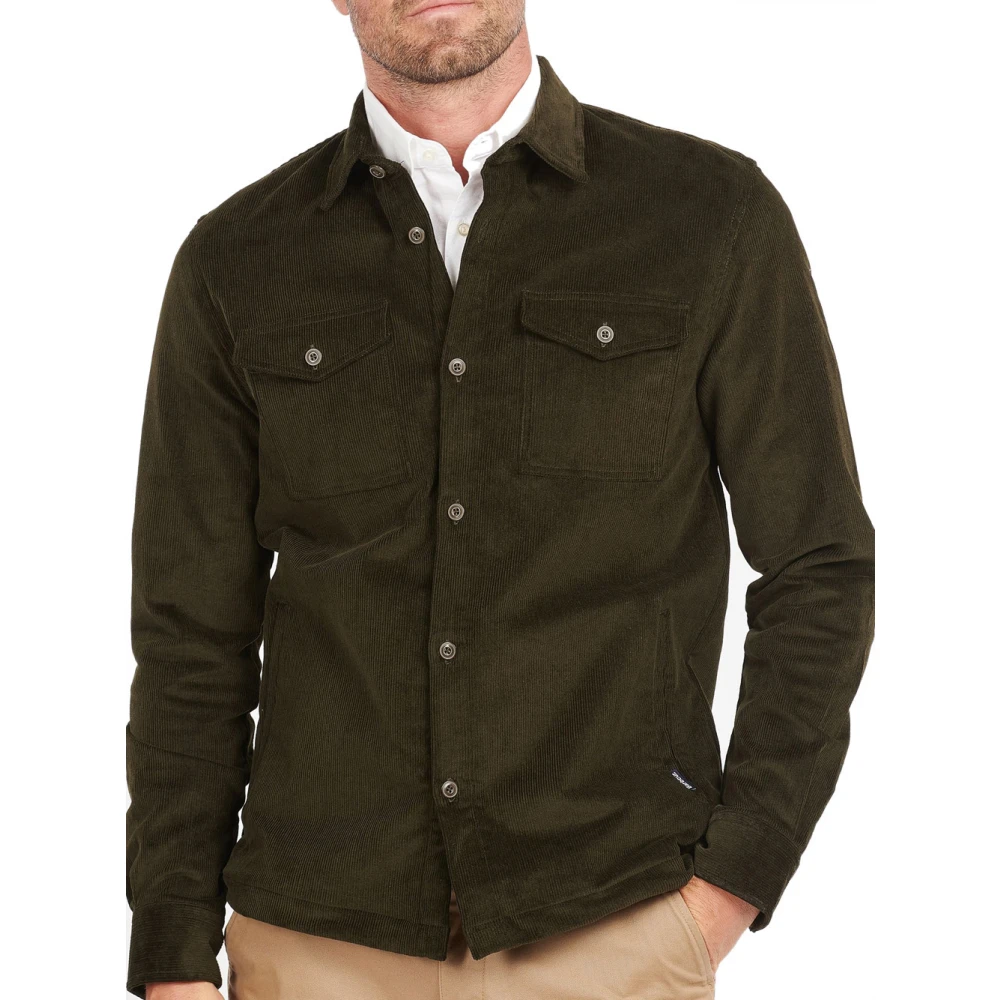 Barbour Groene Cord Overshirt Jas Stijlvol Verfijnd Green Heren