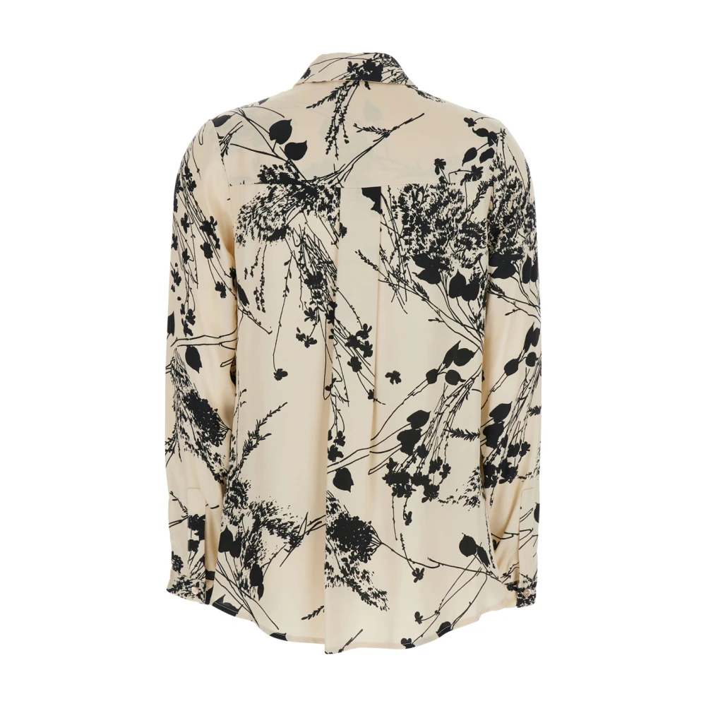 Semicouture Bloemenmotief Wit en Zwart Overhemd Multicolor Dames