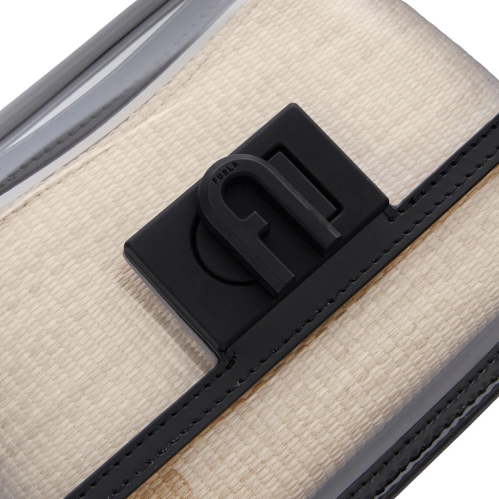 Furla Parelmoer Trim Schoudertas Beige Dames