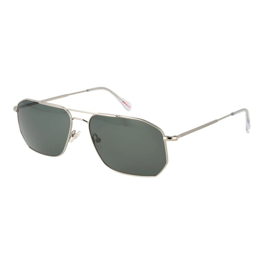 Andy Wolf Men's Silver Aviator Sunglasses