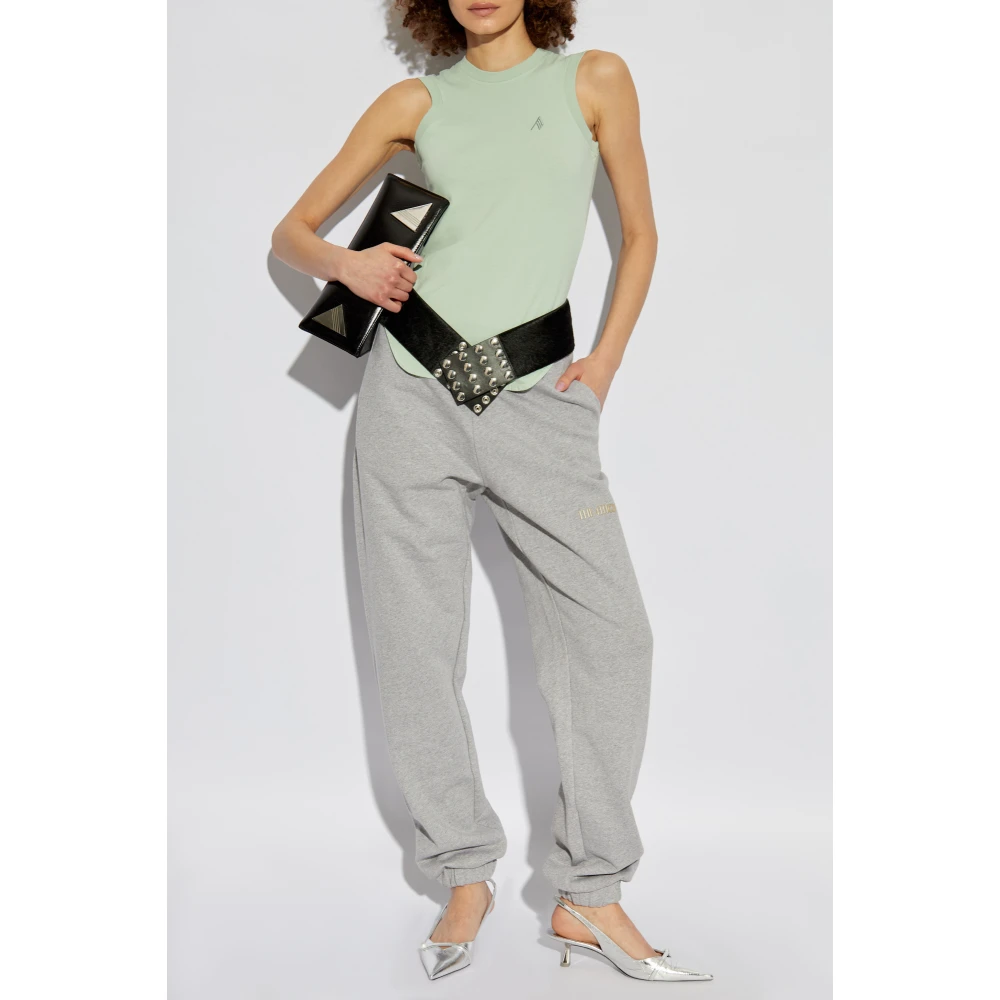 The Attico Top met logo Green Dames