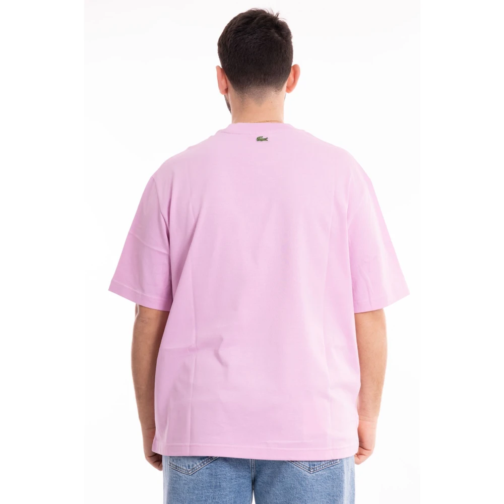 Lacoste Ruimvallend Krokodil Heren T-shirt Pink Heren
