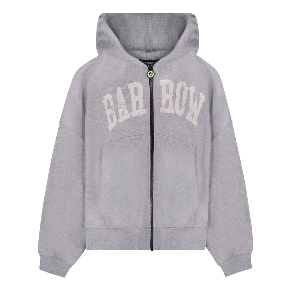 Barrow Grijze hoodie met aangepaste rits Gray Heren