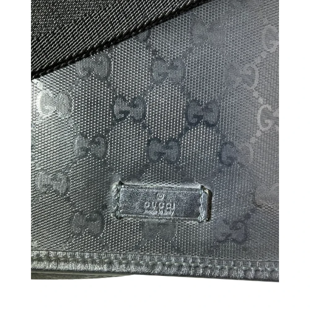 Gucci Vintage Autentisk Preowned GG Supreme Svart Canvas Crossbody-väska Black, Dam