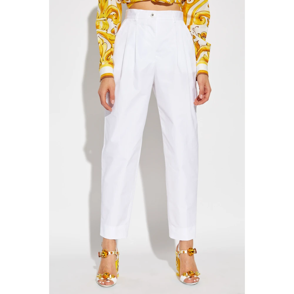 Dolce & Gabbana Broek met zakken White Dames