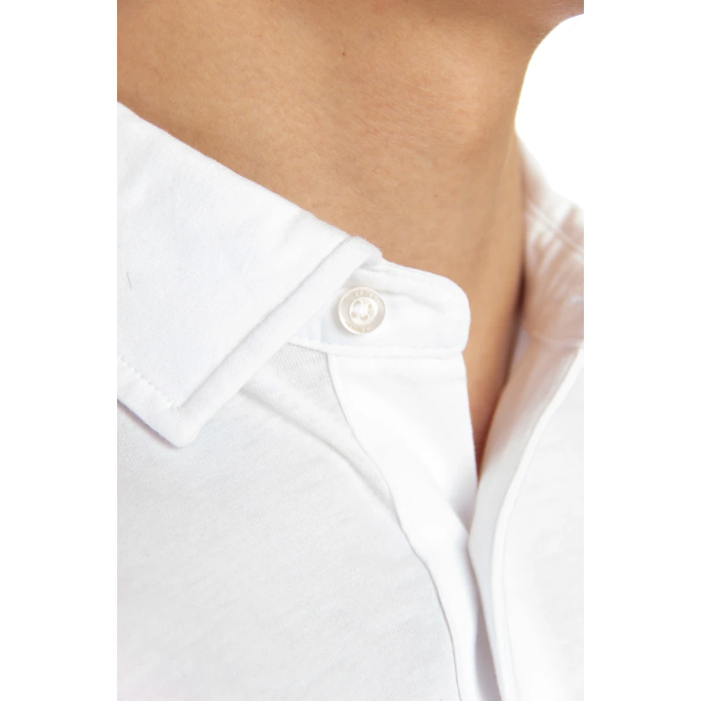 Aspesi Katoenen Jersey Polo Shirt White Heren