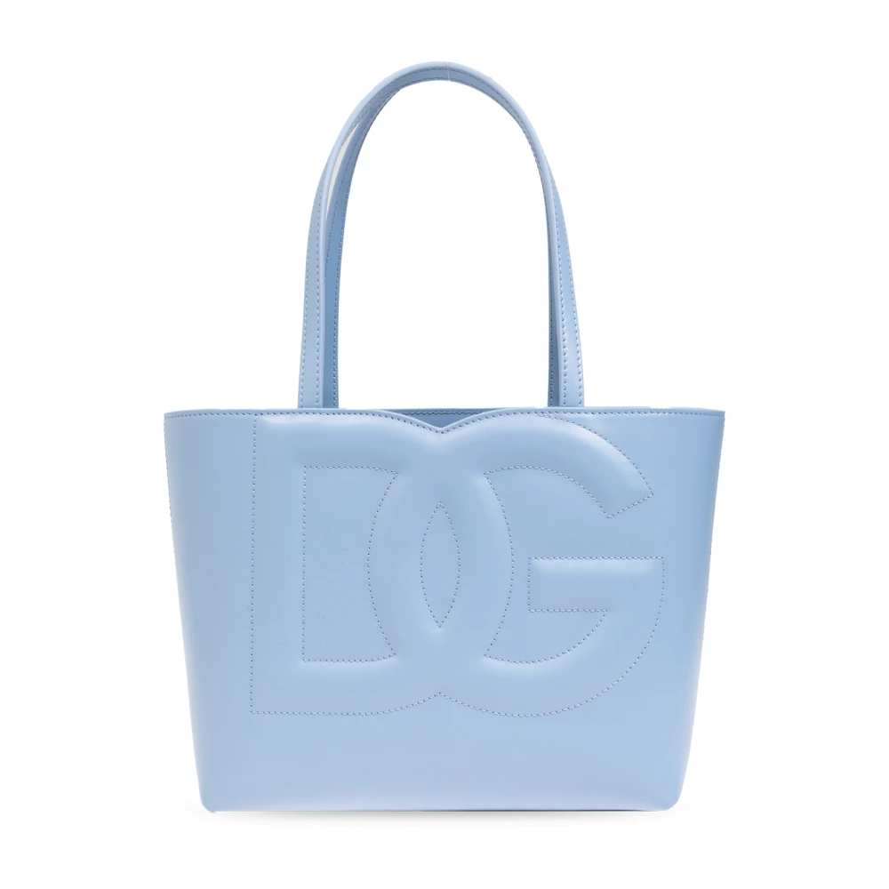 Dolce & Gabbana Tas DG Logo type-shopper Blue Dames