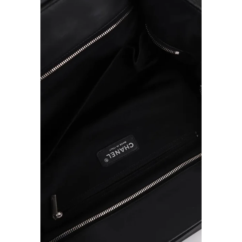 Chanel Vintage Pre-owned Leather totes Black Dames