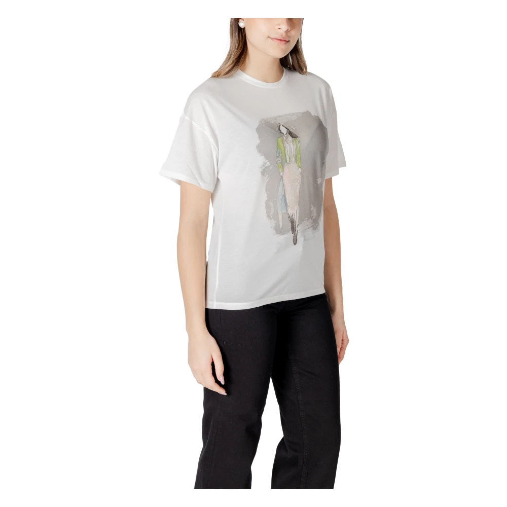 Only Gedrukt T-shirt met korte mouwen White Dames