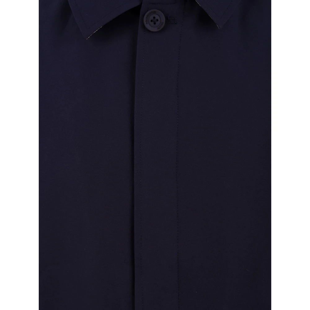 Aquascutum Blauwe Trenchcoat Model A004 Blue Heren