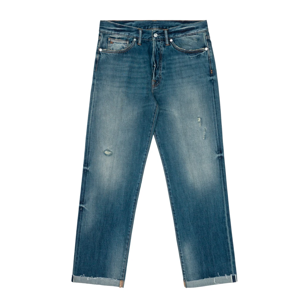 Nine In The Morning Authentieke denim baggy met gezandstraald effect Blue Heren