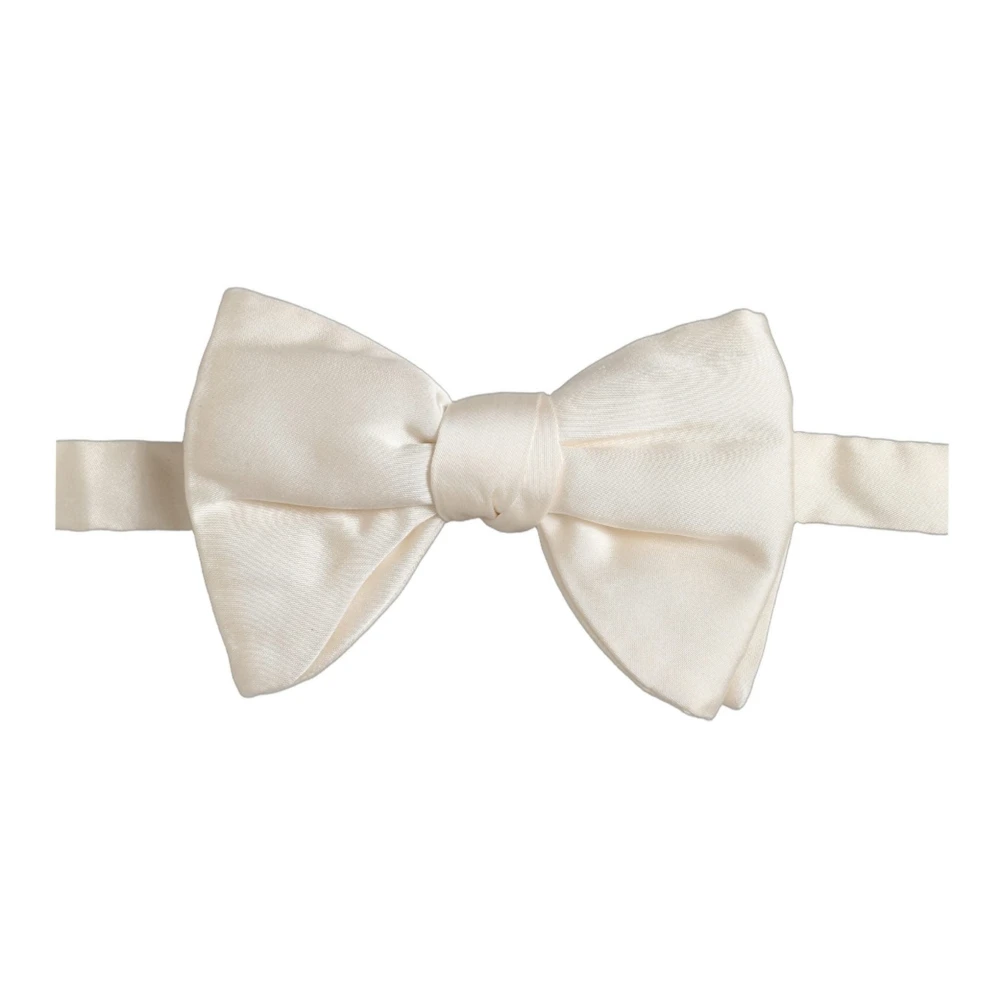 Dolce & Gabbana Bow Ties, Male, One Size, Pre-Tied Bow Tie White