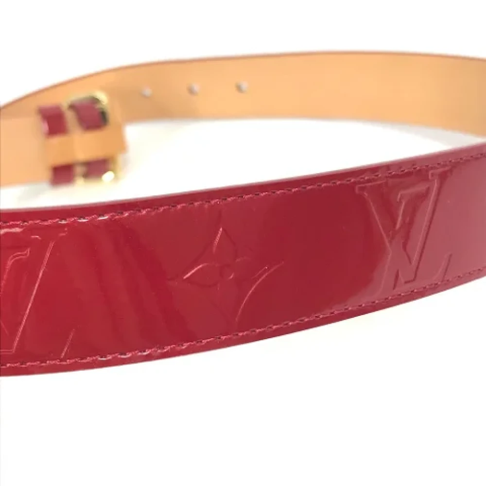 Louis Vuitton Vintage Pre-owned Leather belts Red Dames