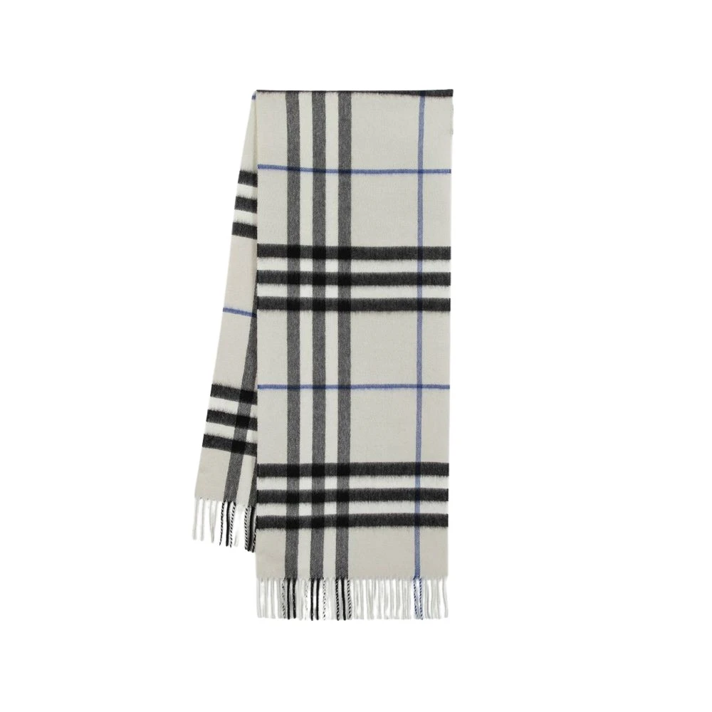 Burberry Geruit Kasjmier Sjaal Neutraal Multicolor Dames