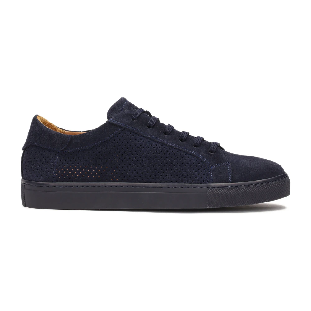 Kazar Donkerblauwe sneakers met vetersluiting bovenkant Heren Schoenen
