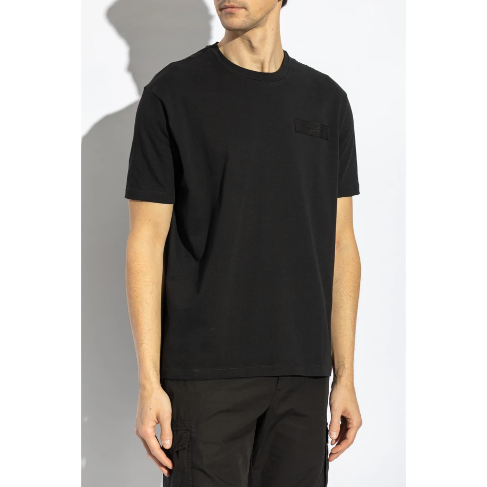 PAUL & SHARK T-shirt met logopatch Black Heren