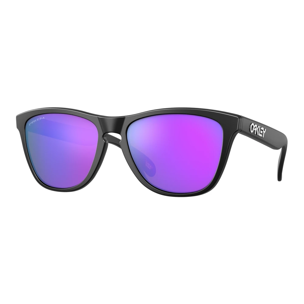 Oakley Frogskins Sunglasses Matte Black - Prizm Violet - OO9013-H655 - Unisex - Image 6