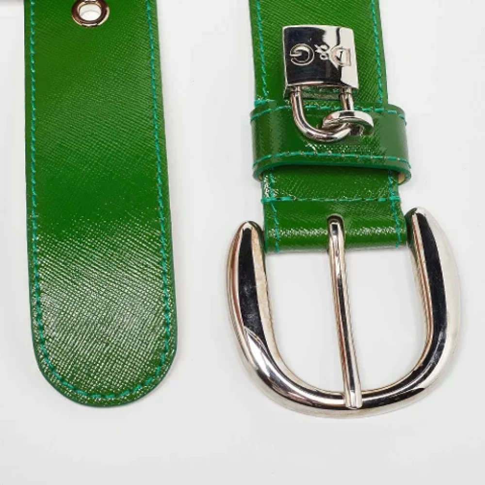 Dolce & Gabbana Pre-owned Leather belts Green Dames