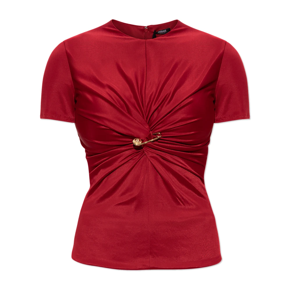 Versace Draped top Red, Dam